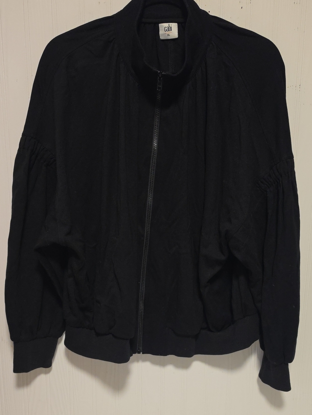 Cabi Chance Black Knit Blousen Bomber XL #3731